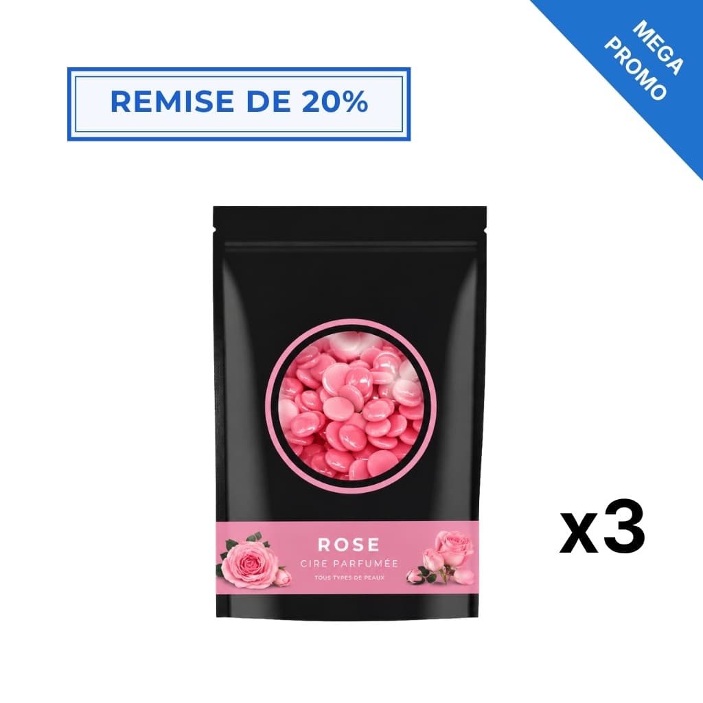 Cire spéciale peau sensible parfum Rose 200g