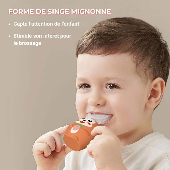 Brosse à dents électrique pour enfant en forme de U