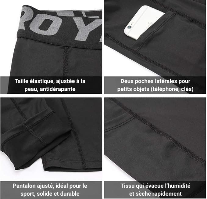 Lot de trois shorts de compression pour homme