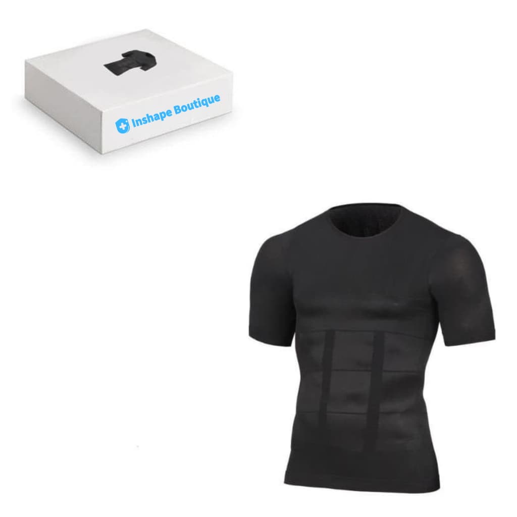 Offre Spéciale 3 T-Shirts Noir Correcteur de posture et gainant - Mixte | Inshape Boutique™