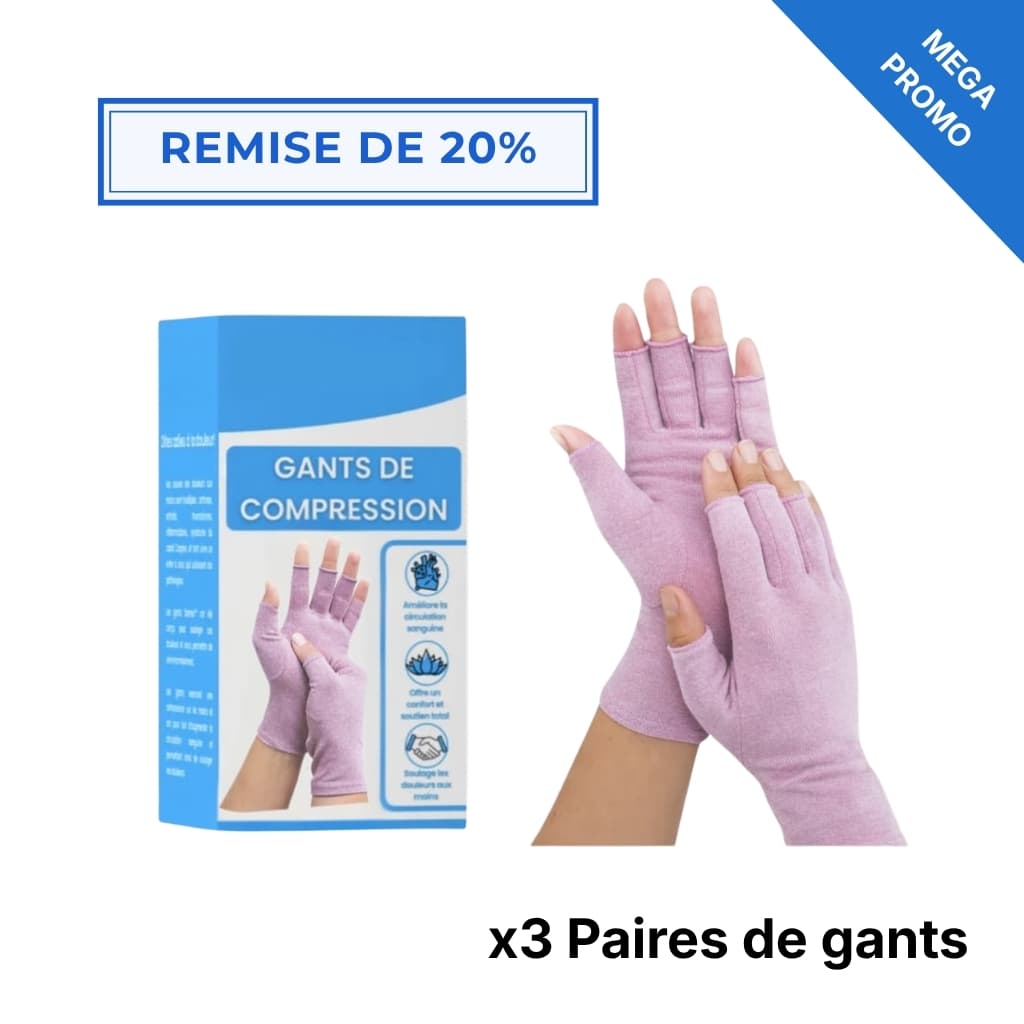 Gants de compression anti-douleurs Rose | Inshape Boutique™