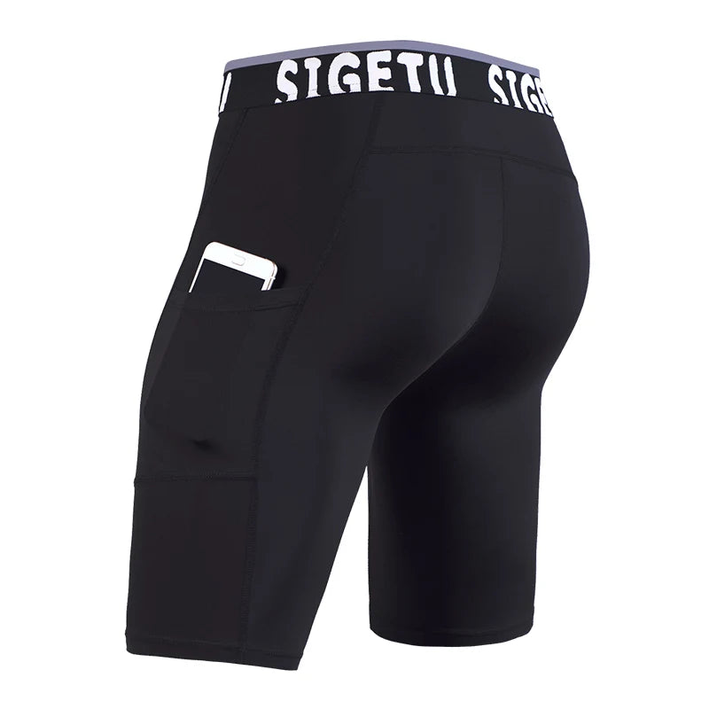 Short de compression de sport pour homme