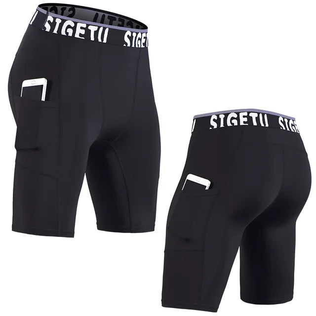 Short de compression de sport pour homme