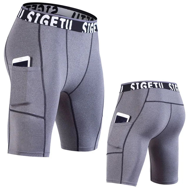 Short de compression de sport pour homme