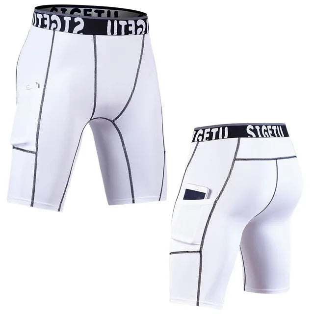 Short de compression de sport pour homme
