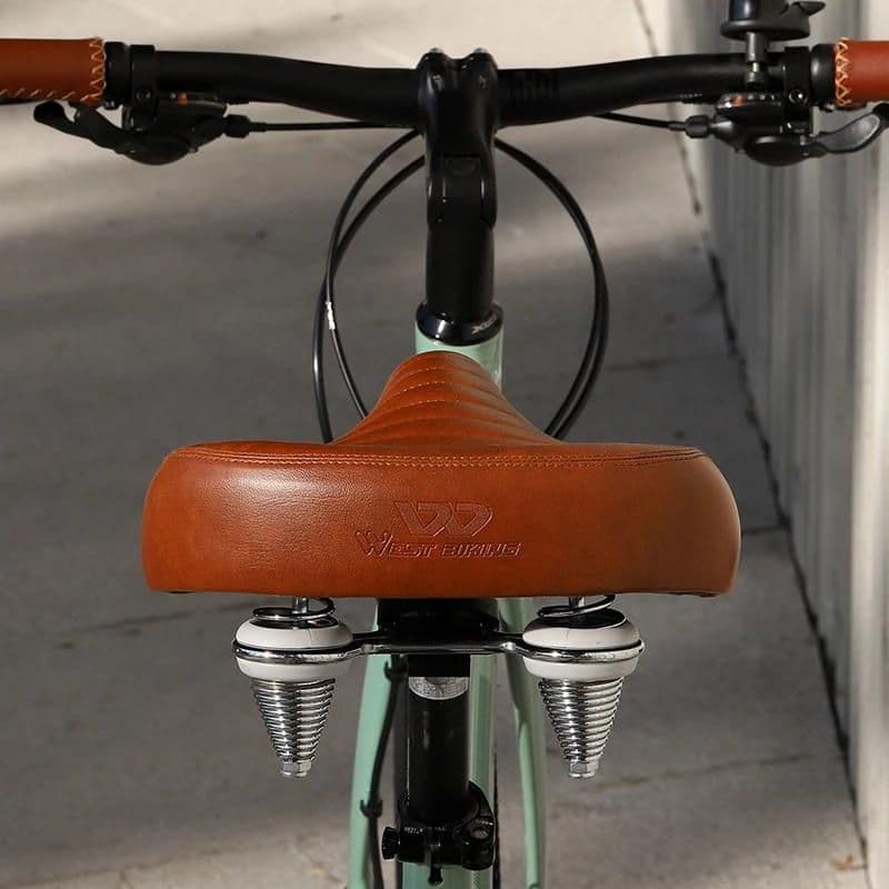 Selle vélo large anti-douleur vintage – mousse mémoire de forme