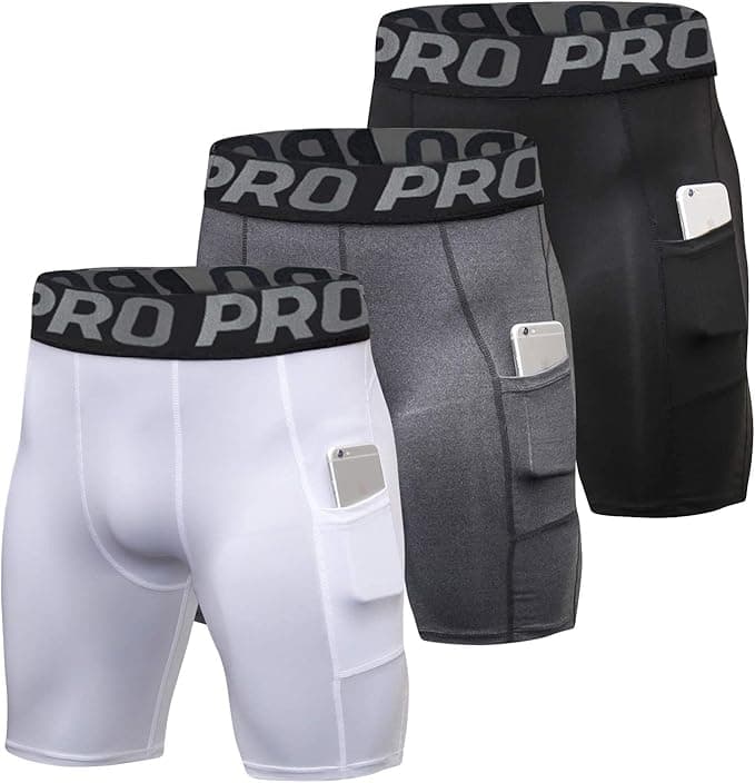 Lot de trois shorts de compression pour homme