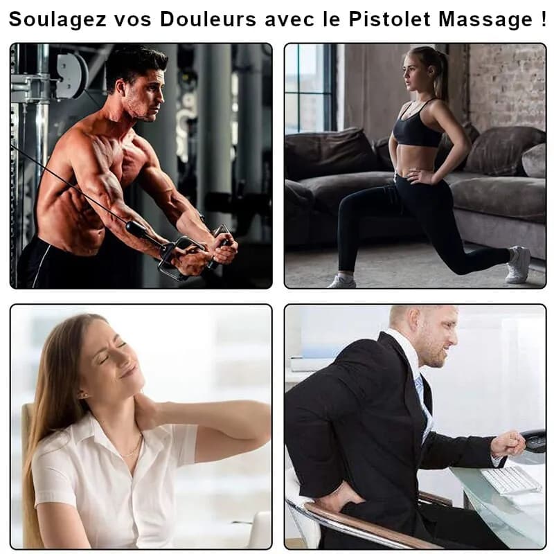 Masseur électrique pistolet percutant pour le corps