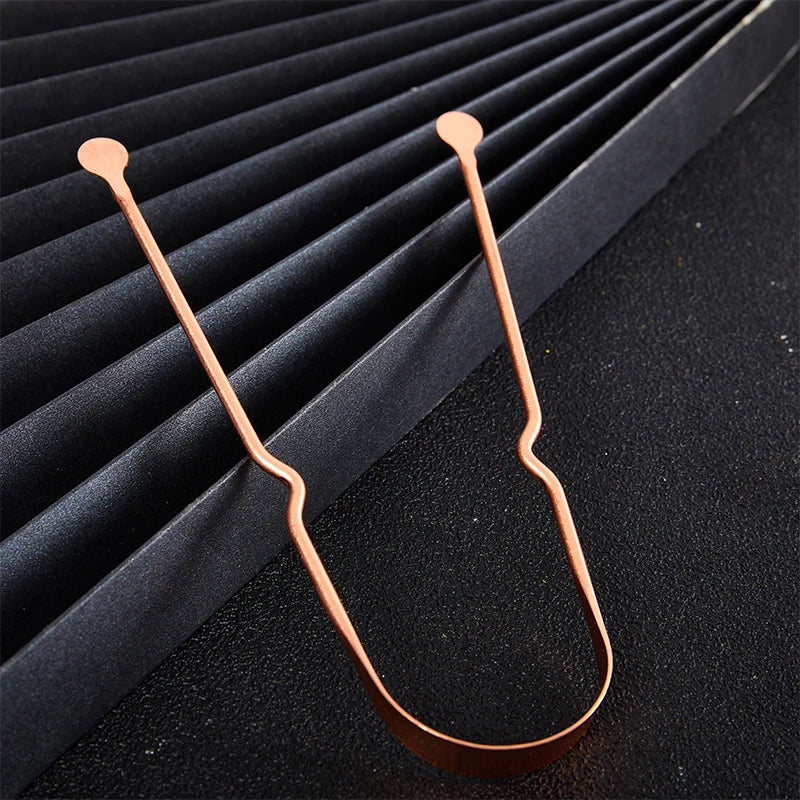 Nettoyeur de bouche pour langue rose en cuivre