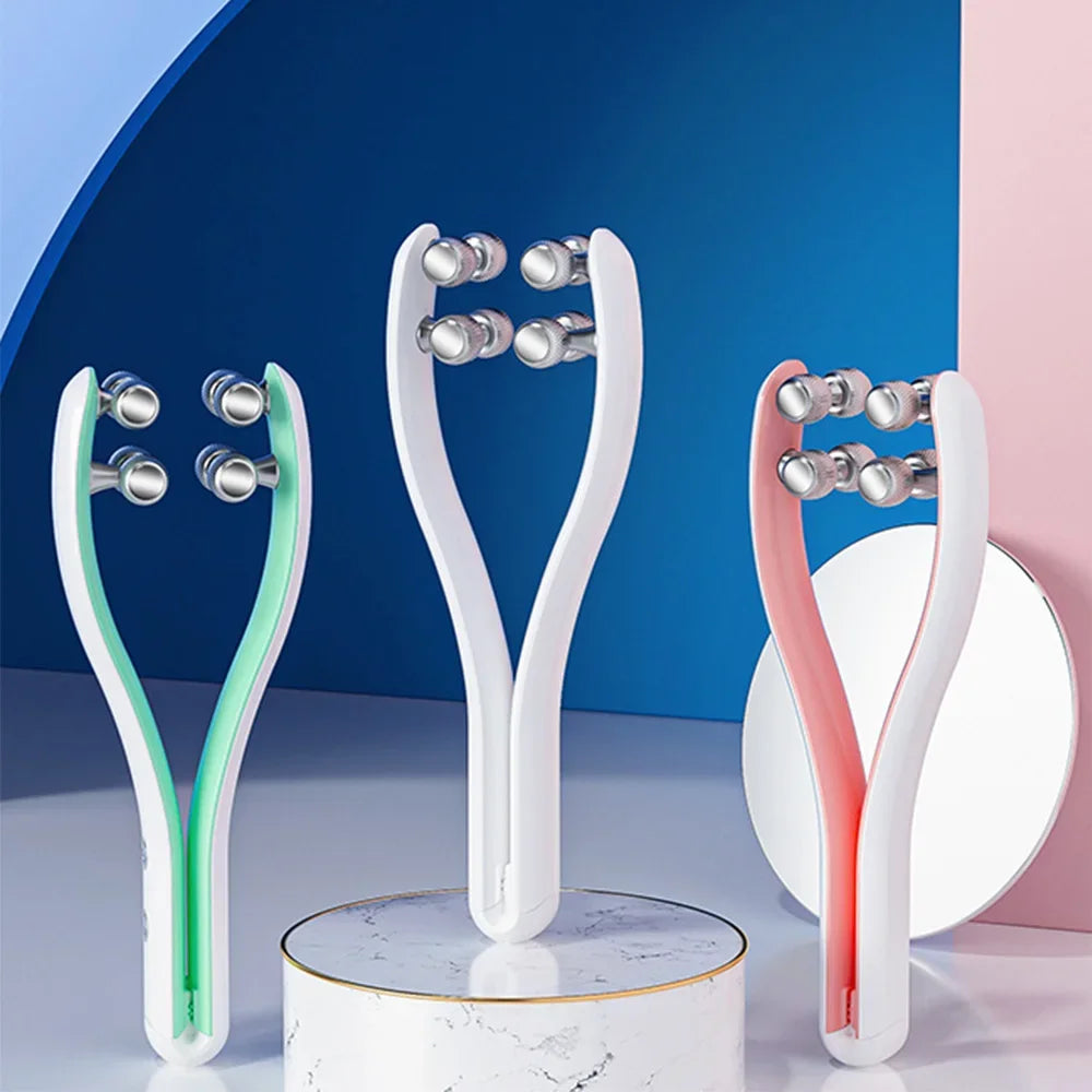 Appareil massage visage ergonomique de style rouleau