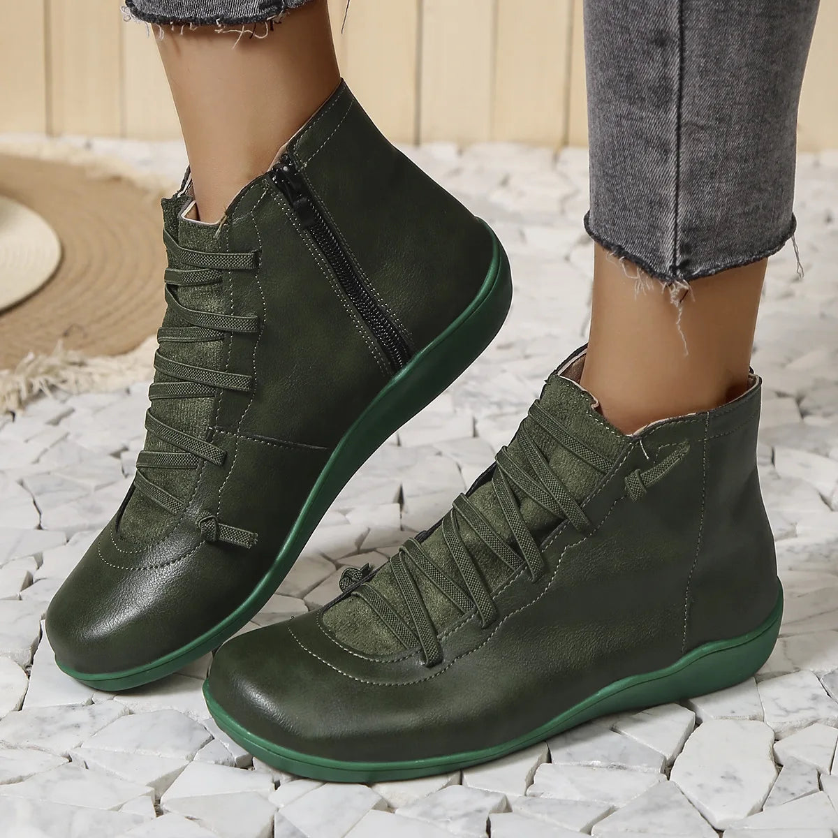 Bottines orthopédiques femme – fermeture éclair confort pieds