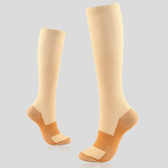 Paire de chaussettes de compression en nylon pour femme