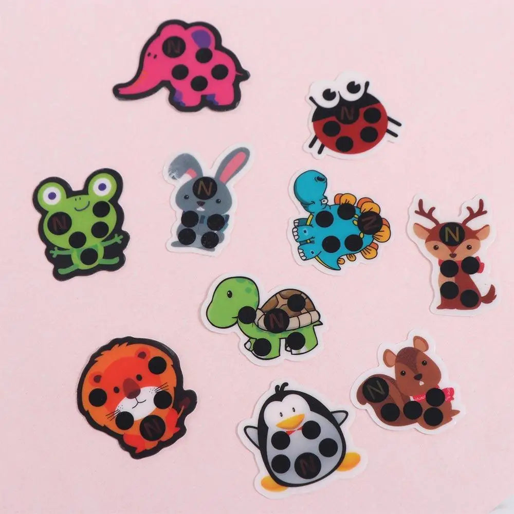 Lot de 5 thermomètres frontaux autocollants mignons pour enfants