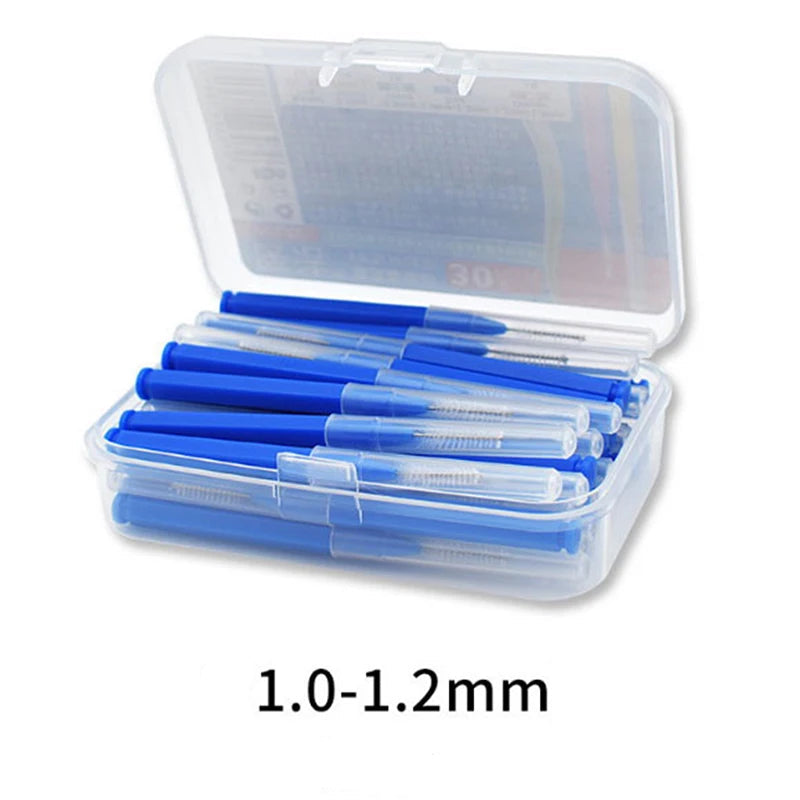 Lot de trente nettoyeurs de dents de style brosse