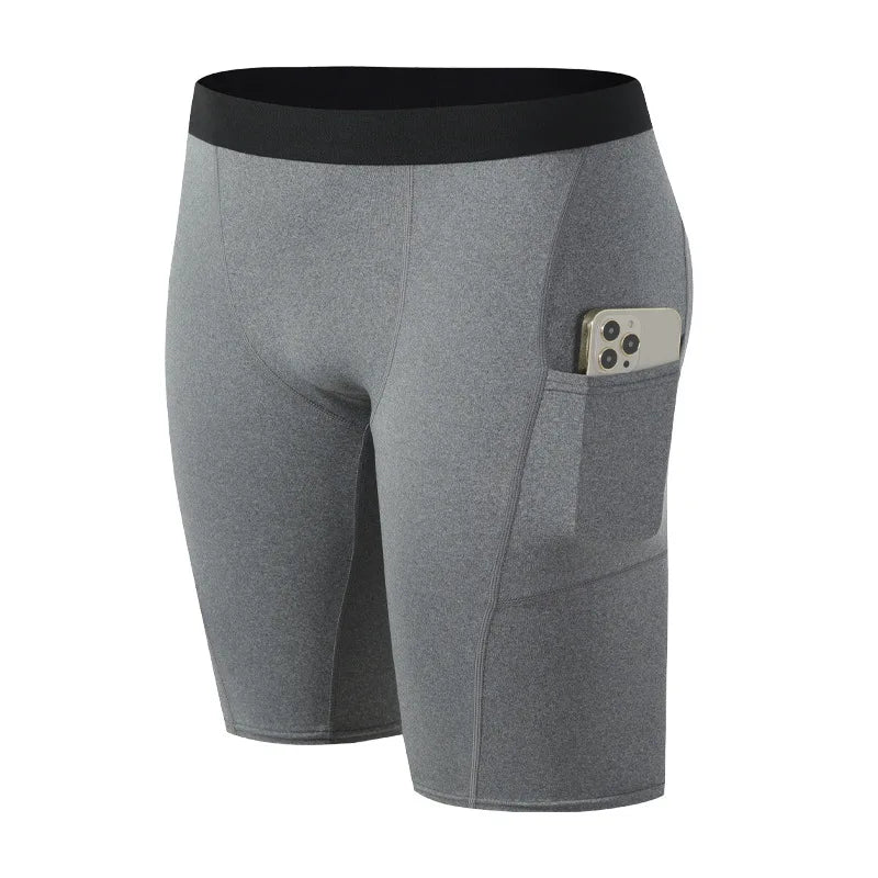 Short de compression avec poche pour homme