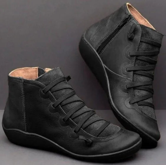 Bottines orthopédiques femme – fermeture éclair confort pieds