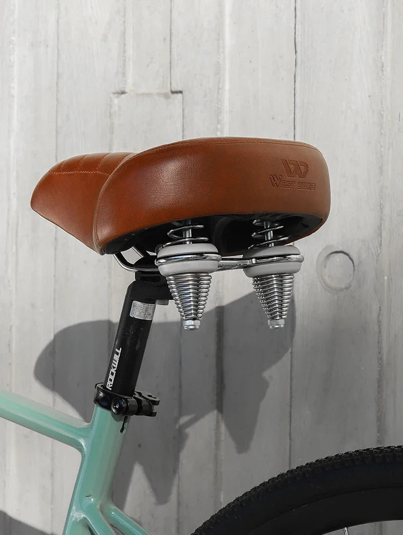 Selle vélo large anti-douleur vintage – mousse mémoire de forme