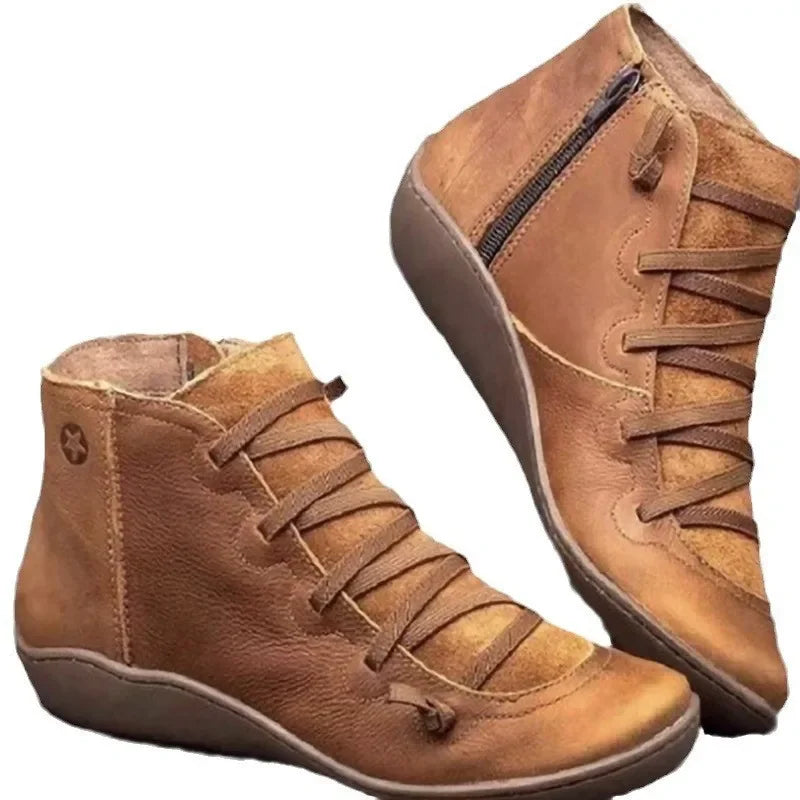 Bottines orthopédiques femme – fermeture éclair confort pieds