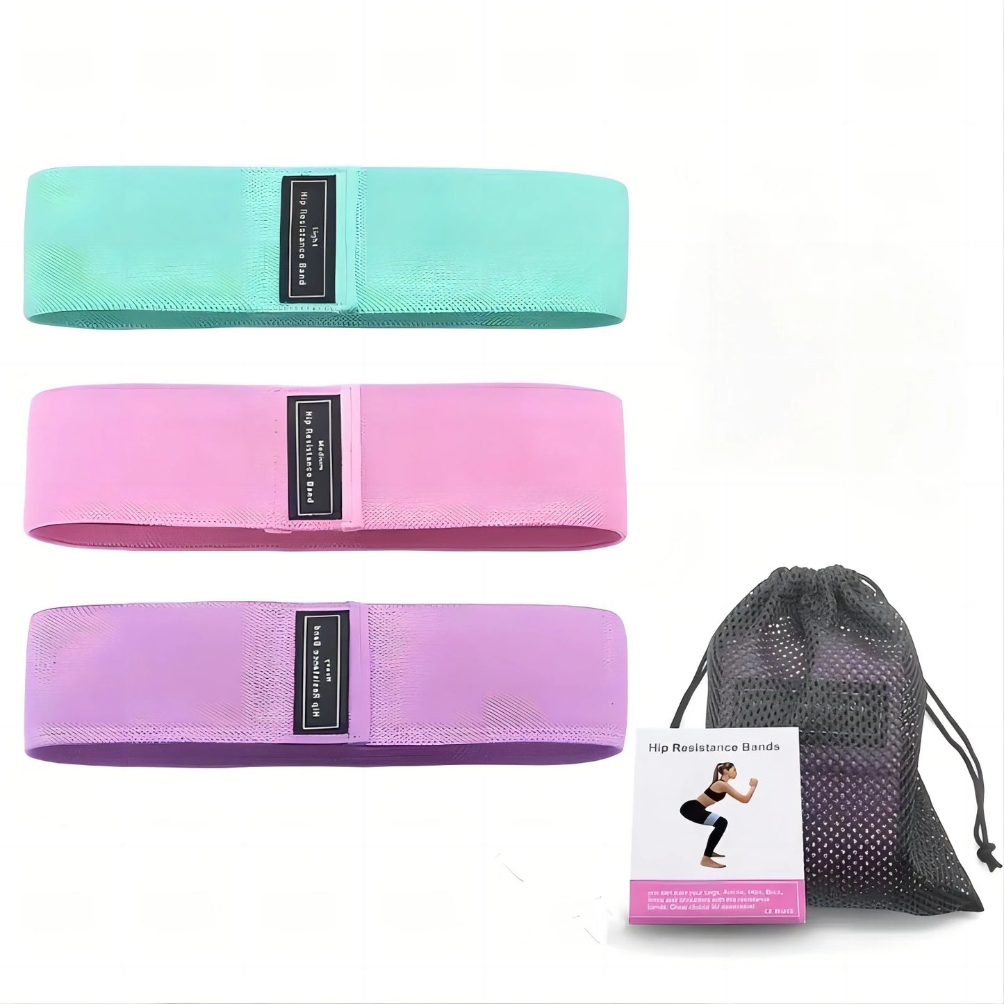Lot de 3 bandes de résistance pour fessier et cuisses