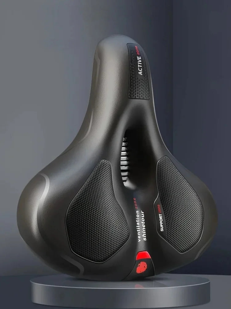 Selle vélo anti douleur à bande réfléchissante et respirante