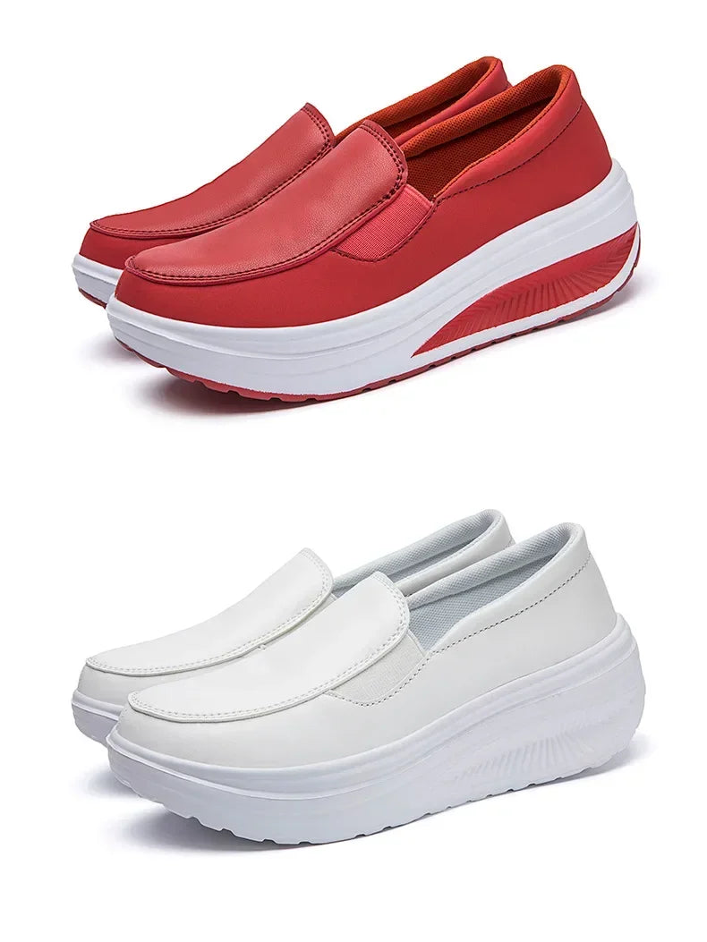 Chaussures orthopédiques compensées pour femme