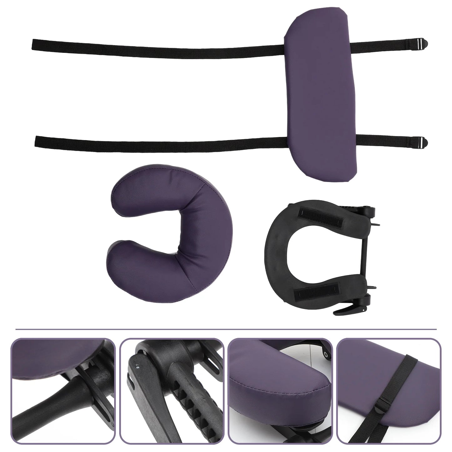 Support de tête avec repose bras pour table de massage