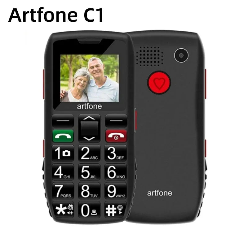 Téléphone Portable Senior Débloqué avec Grandes Touches, Bouton SOS