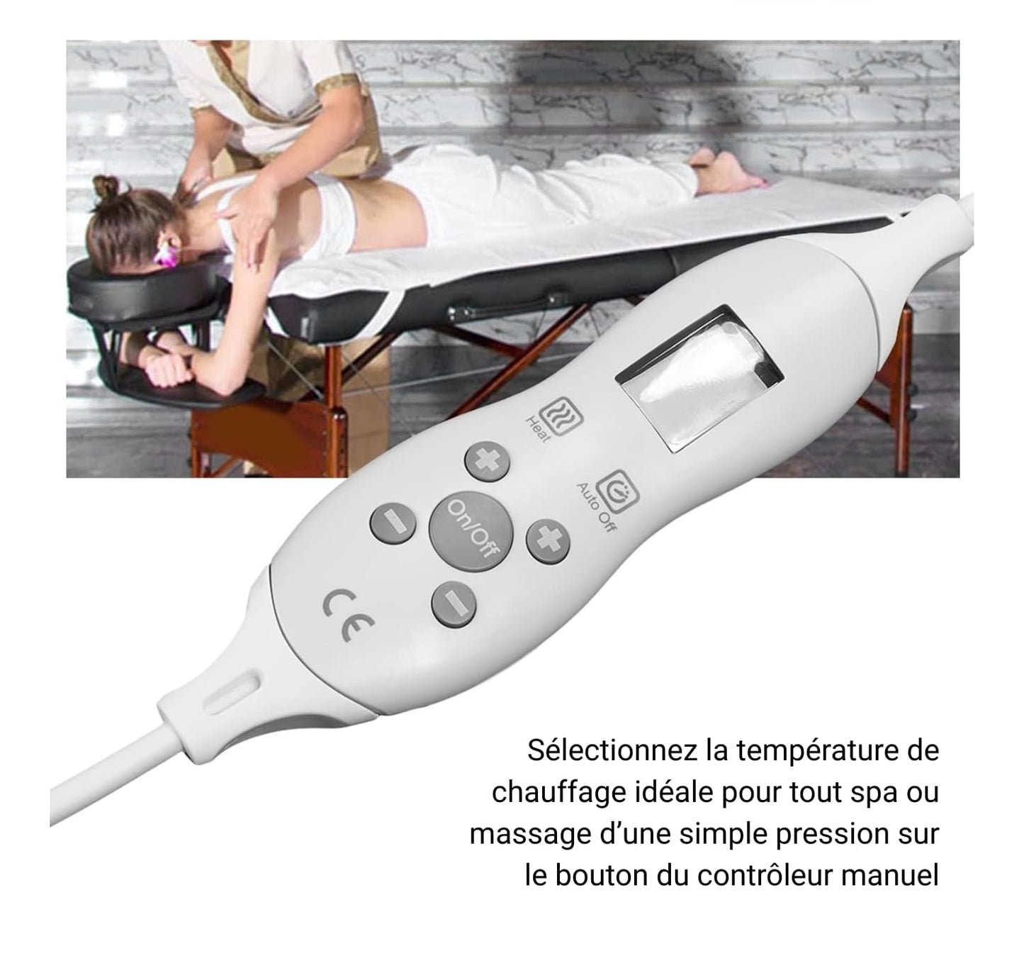 Drap chauffant pour table de massage – confort et chaleur réglable