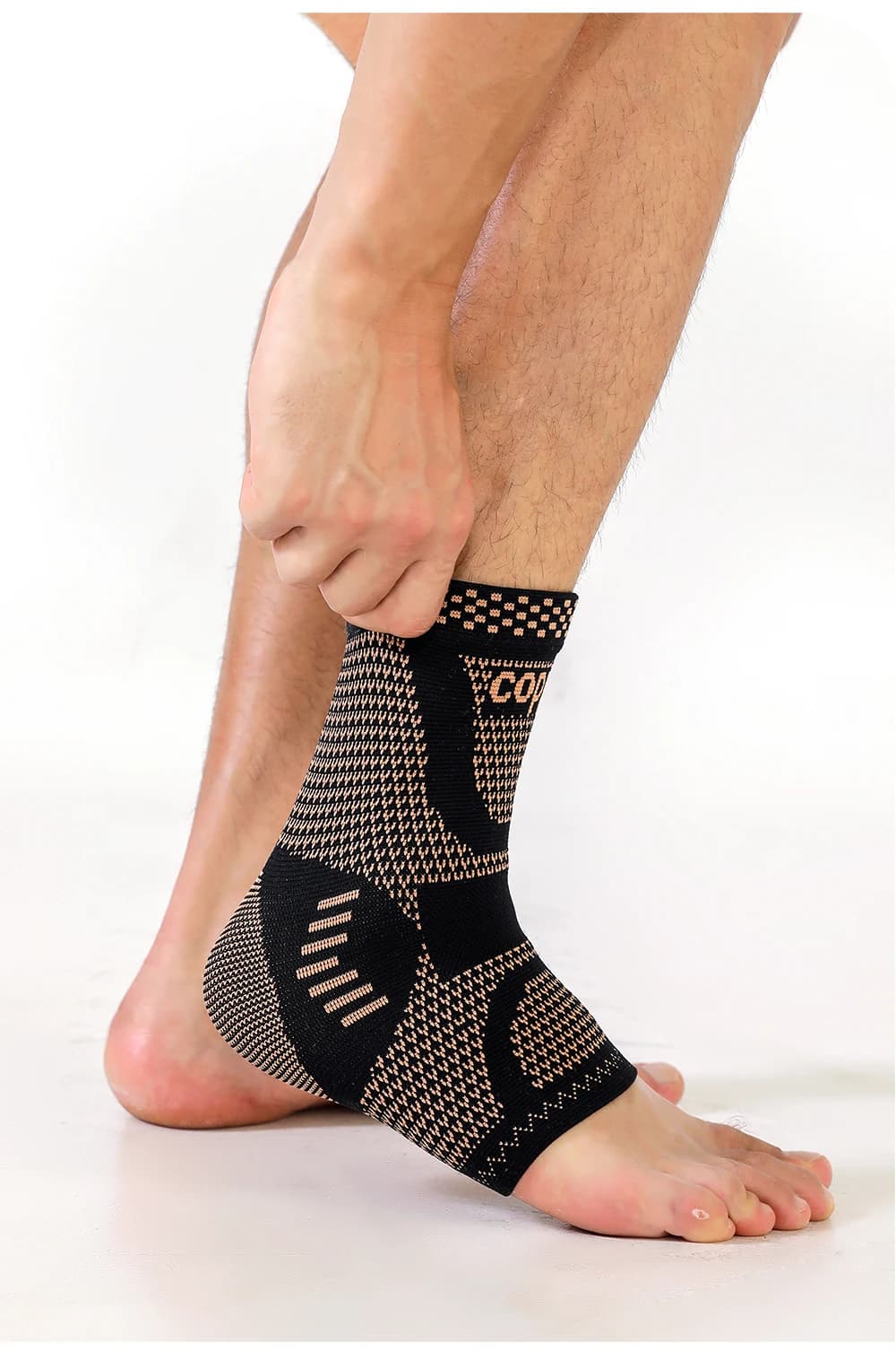 Chaussette orthèse de compression courte à bout ouvert