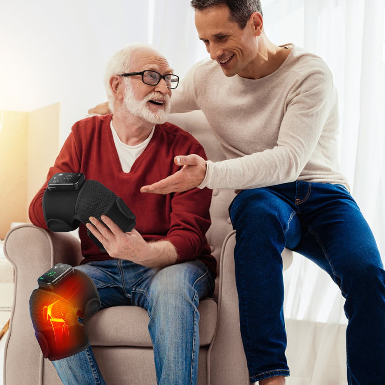 Appareil anti-douleur arthrose chaleur et vibration