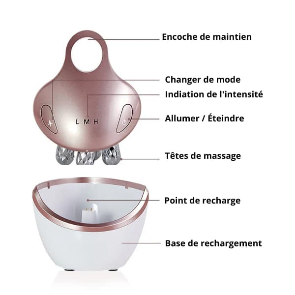 Appareil massage visage électrique femme