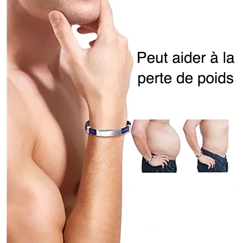 Bracelet magnétique anti-douleurs inox – soulagement naturel quotidien