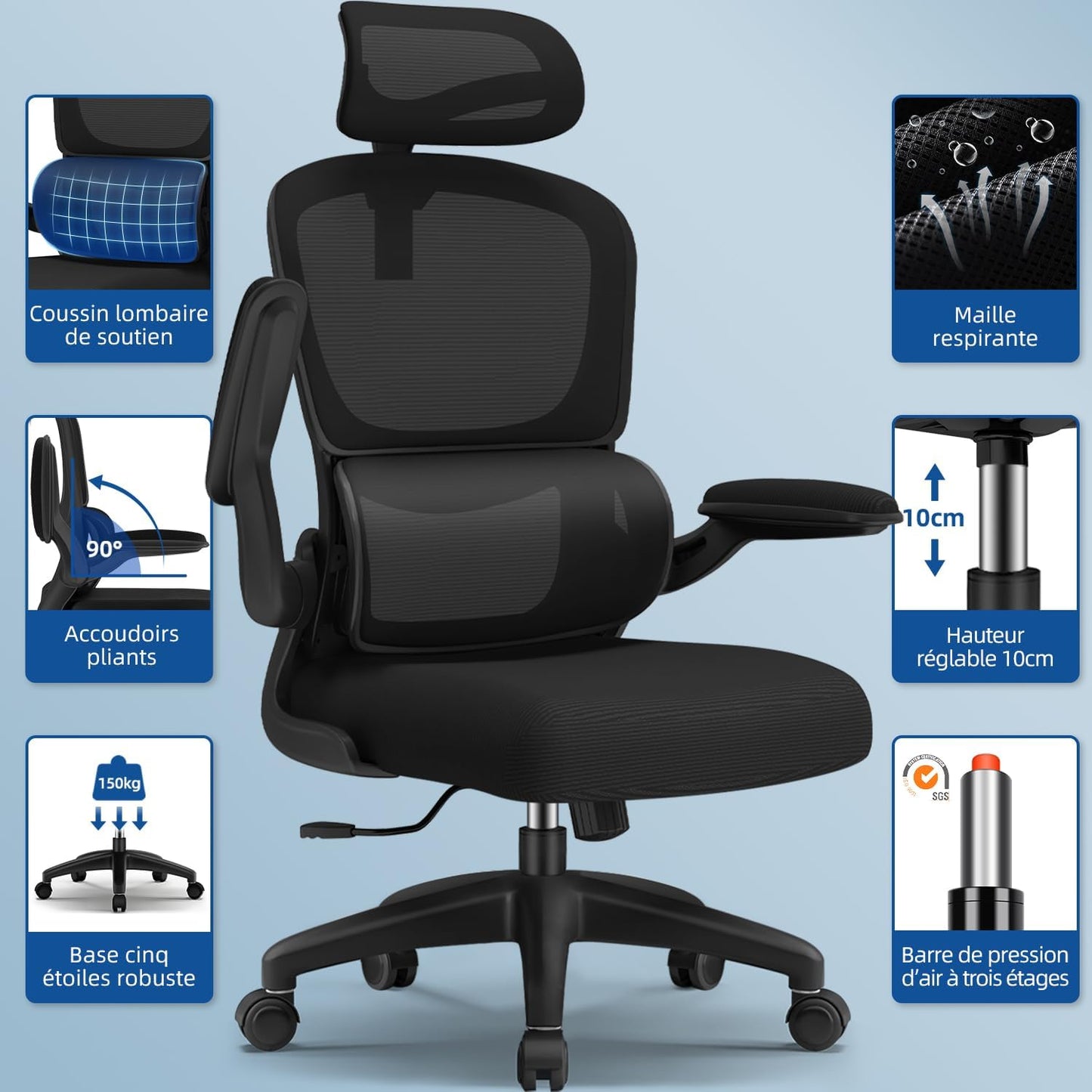 LA CHAISE DE BUREAU ERGONOMIQUE