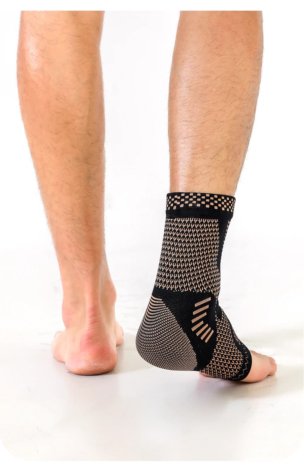 Chaussette orthèse de compression courte à bout ouvert