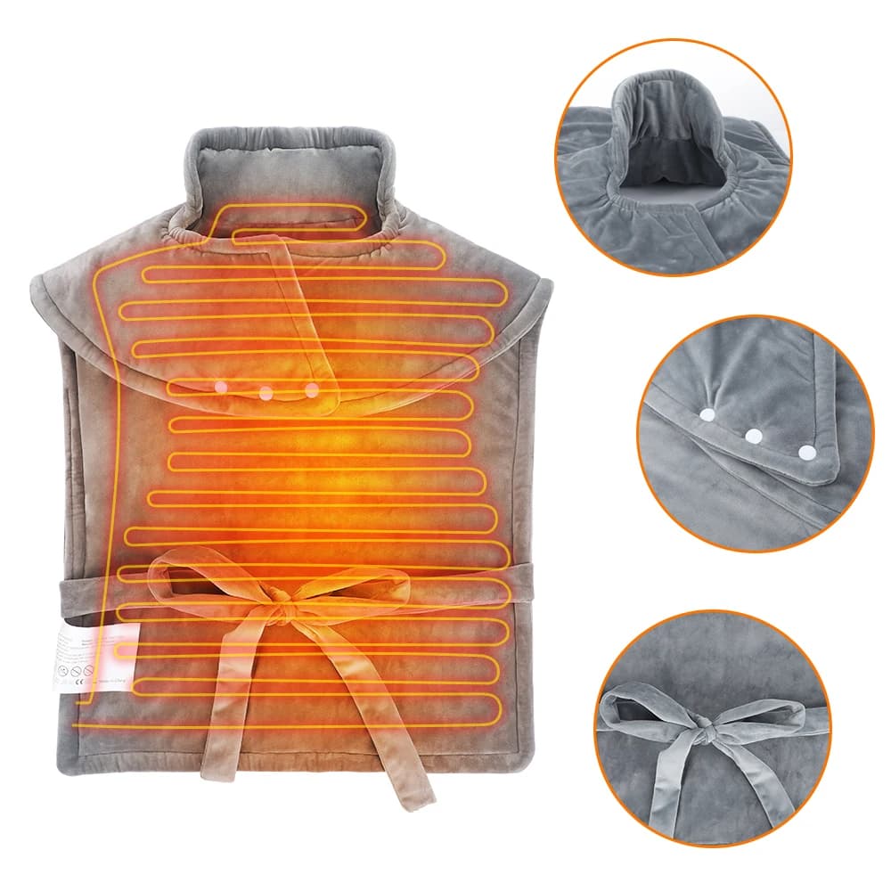 Coussin chauffant électrique anti-douleur doux et polyvalent