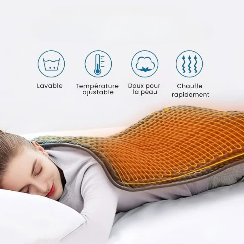 Coussin chauffant électrique anti-douleur pratique et efficace