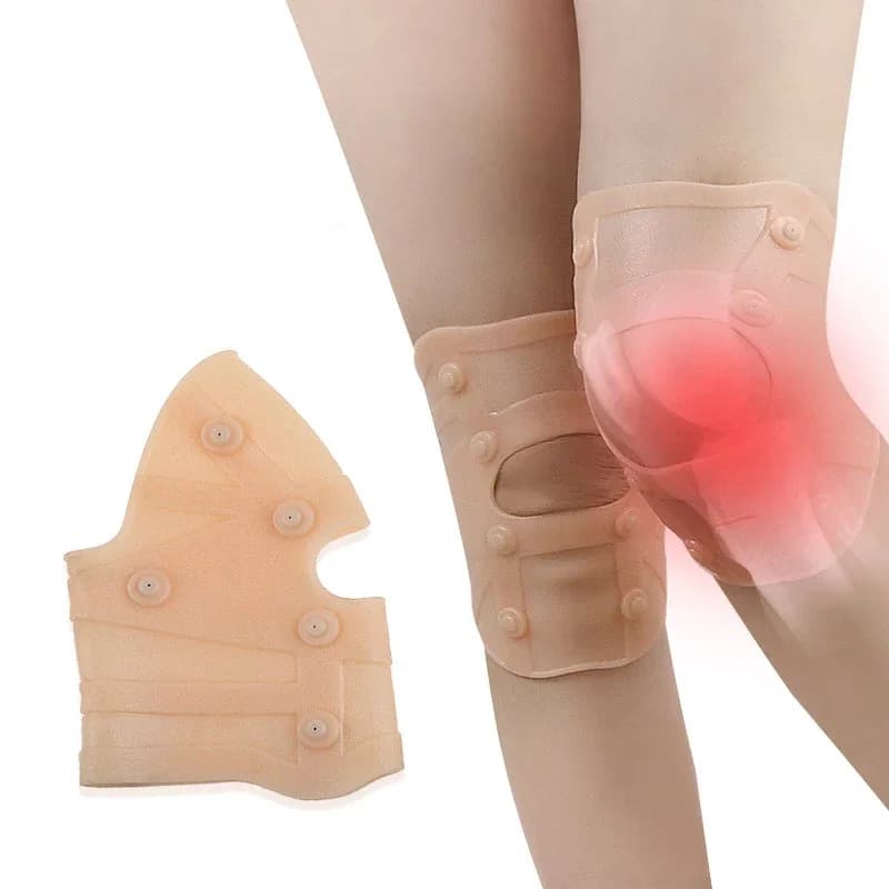 Genouillère beige robuste de thérapie magnétique