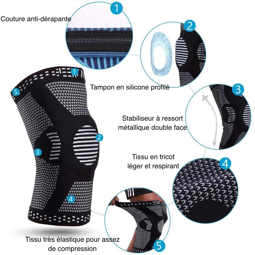 Genouillère de compression professionnelle, attelle de soutien