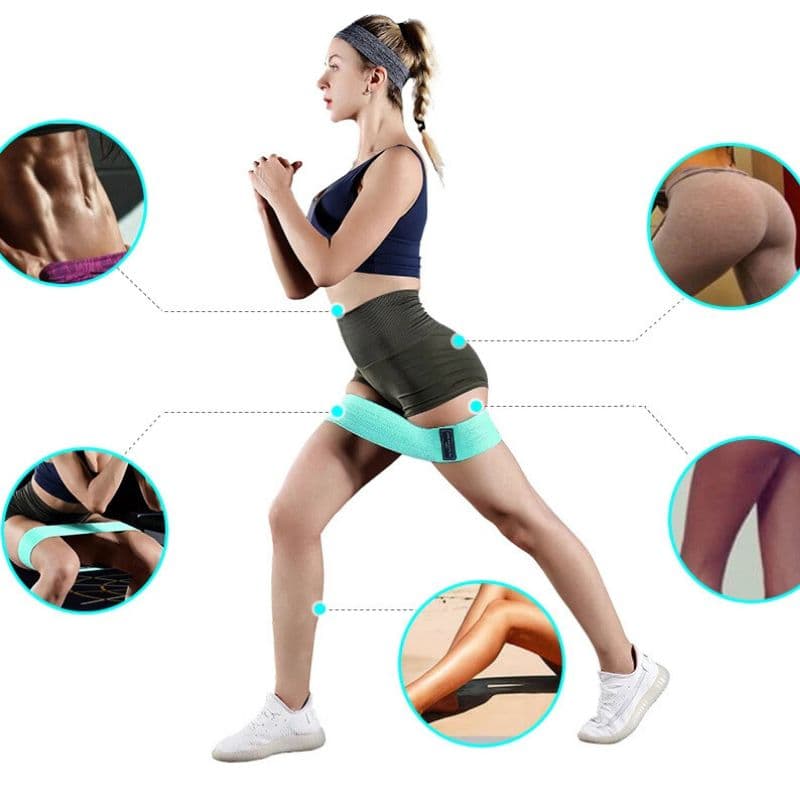 Lot de 3 bandes de résistance pour fessier et cuisses