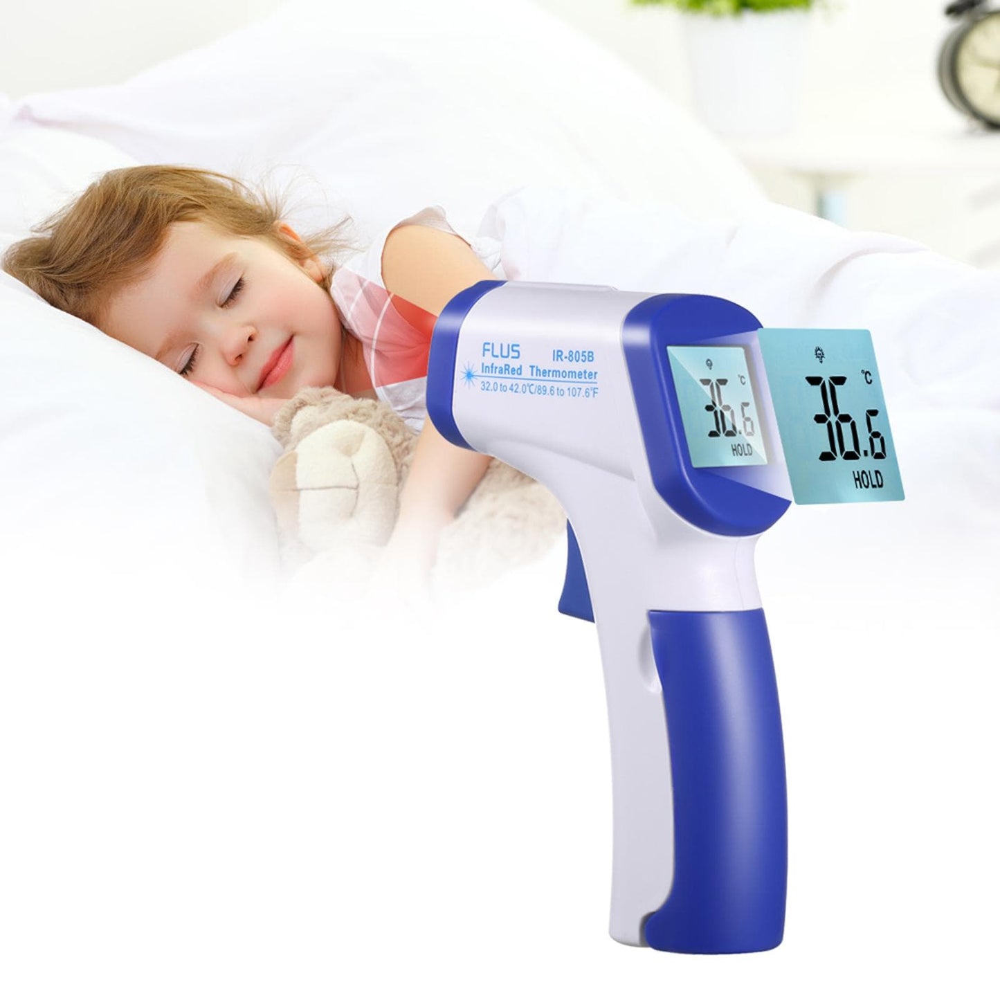 Thermomètre auriculaire bébé infrarouge numérique en forme de pistolet