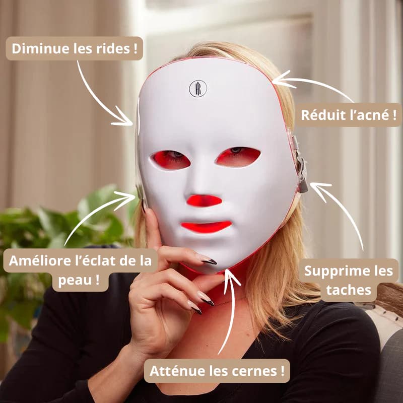 Masque Luminothérapie blanc anti-âge visage