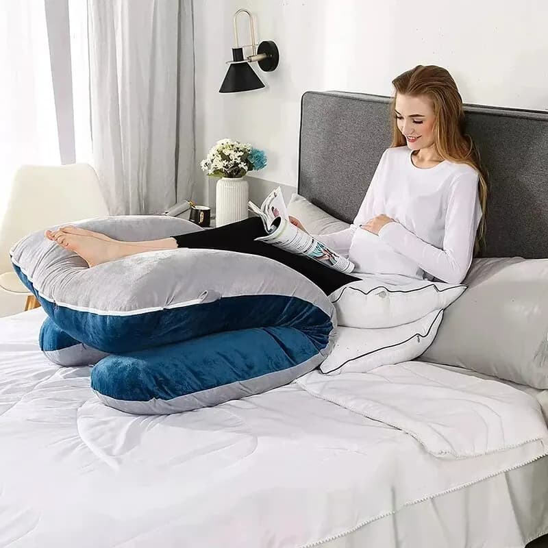 Oreiller de grossesse en U lavable – ergonomique et multifonctionnel