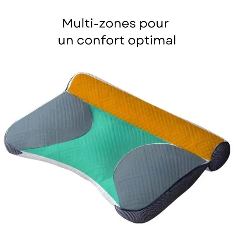 Oreiller ergonomique 3D protection de la colonne vertébrale