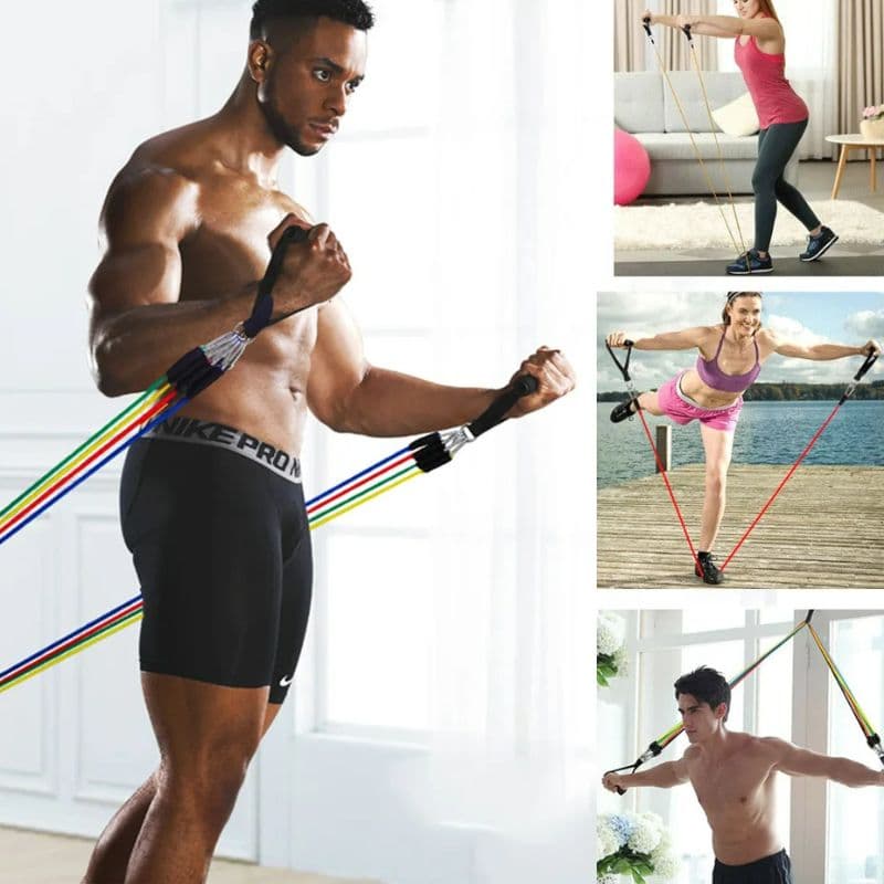 Kit de sangles de résistances pour renforcement musculaire