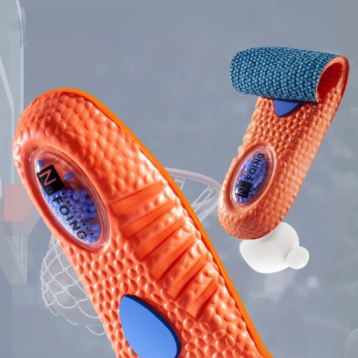 Semelle anti douleur orange ergonomique et respirante