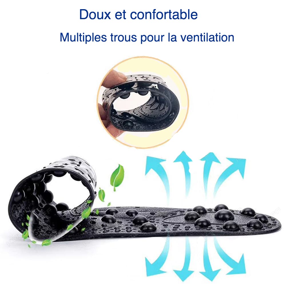Semelles de massage magnétique d’acupression
