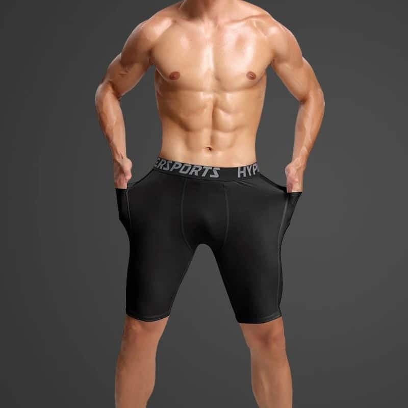 Short de compression de sport pour homme