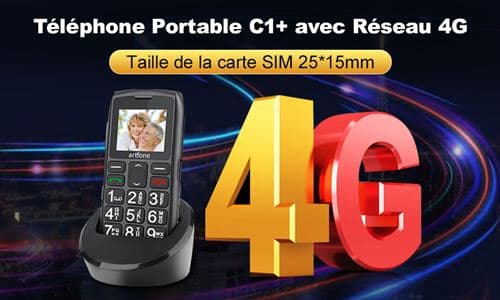 Téléphone Portable Senior Débloqué avec Grandes Touches, Bouton SOS