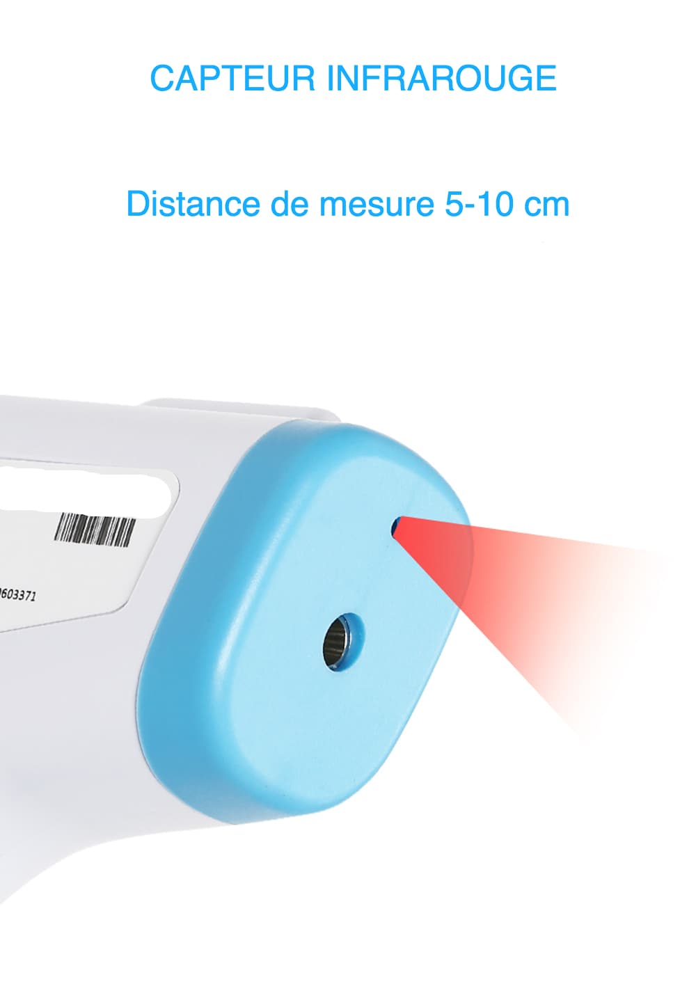 Thermomètre frontal électronique à infrarouge sans contact