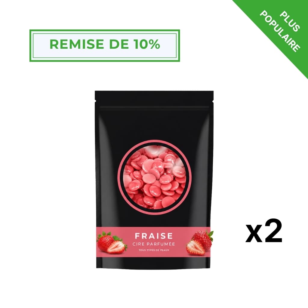Cire spéciale peau sensible parfum Fraise 200g